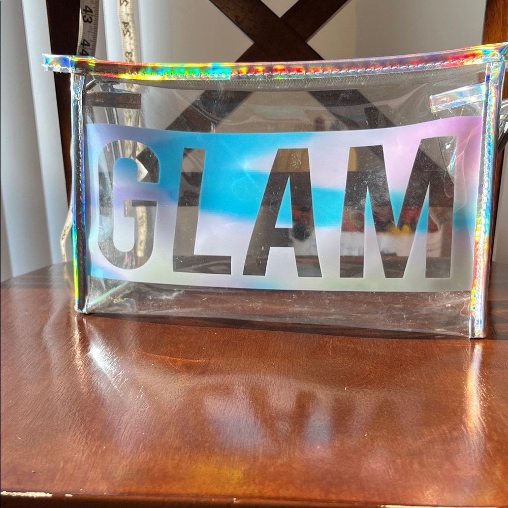 GLAM Holographic Clear Makeup Bag